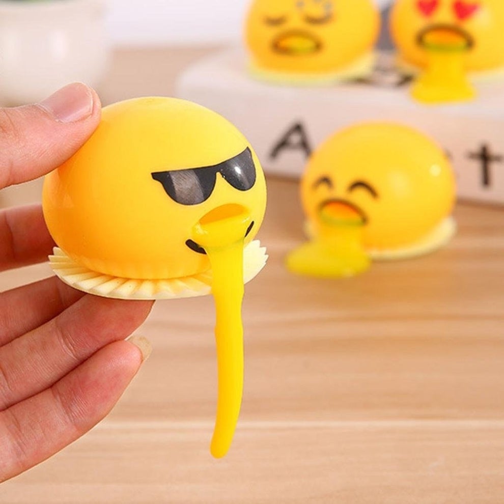 US Toy Emoji Emoticon Rubber Texture Smilie Rings 1" Party Favors 12 Pack 